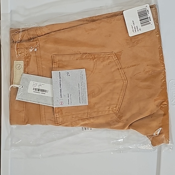 NWT AG Adriano Goldschmied LUSCIOUS STRETCH SATEEN PRIMA CROP Cigarette Leg Pant - Picture 3 of 7